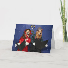 Cartão De Festividades Golden Christmas Carolers