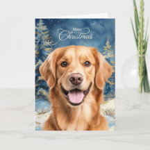 Golden Retriever Cão Floresta de Madeira Natal