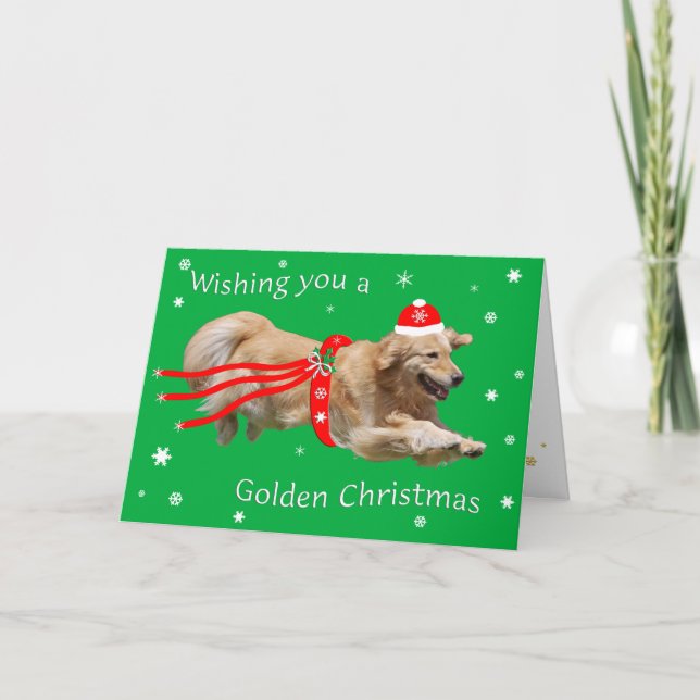 Cartão De Festividades Golden Retriever Christmas Card 2013 (Frente)