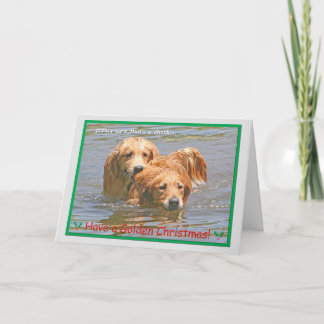 Cartão De Festividades Golden Retriever Christmas Card 2014