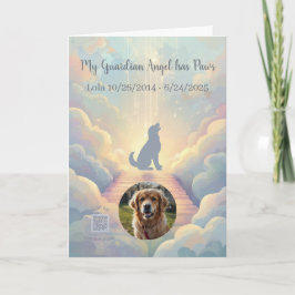 Cartão De Festividades Golden Retriever Rainbow Bridge Memorial Card Pet
