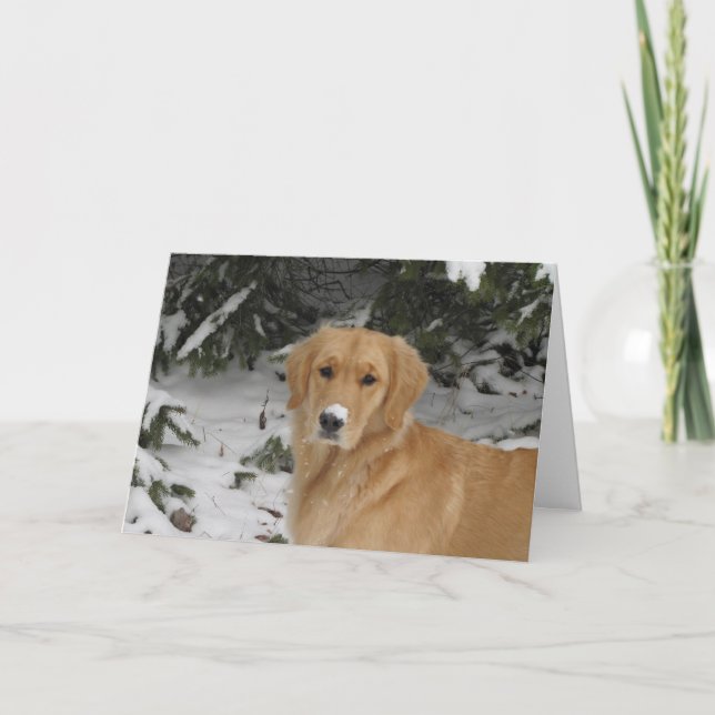 Cartão De Festividades Golden Snow (Frente)