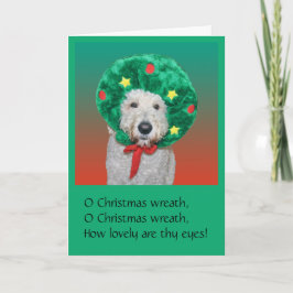 Cartão De Festividades Goldendoodle funny Christmas card