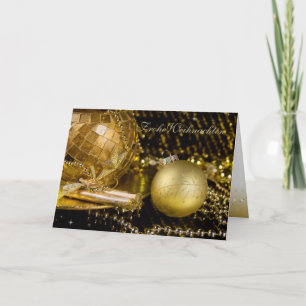 Cartão De Festividades Goldene Weihnachten