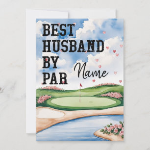 Cartão De Festividades Golf Dia dos Namorados para o melhor marido golfi