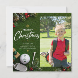 Cartão De Festividades Golf Natal Crie Sua Própria Foto