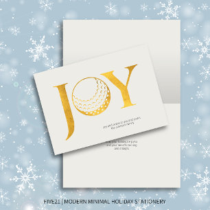 Cartão De Festividades Golfe Joy & Peace Dobrou o Natal