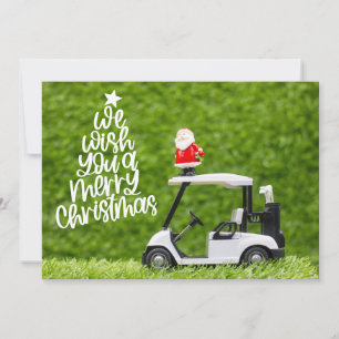 Cartão De Festividades Golfe Natal temido para golfista