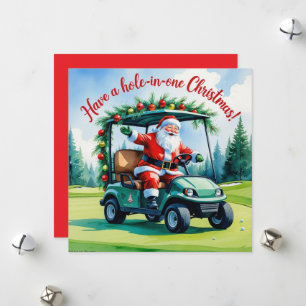 Cartão De Festividades Golfe, um Natal de Burro em Um!