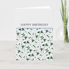Cartão De Festividades Golfing Happy Birthday adiciona mensagem própria