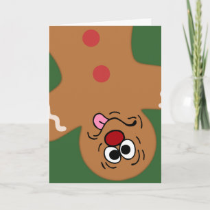 Cartão De Festividades Goofy Gingerbread Man Cookie