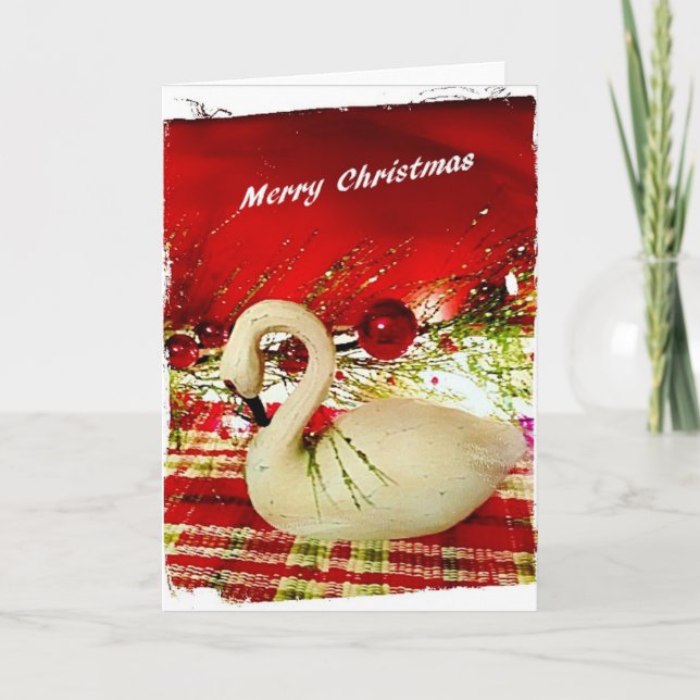 Cartão De Festividades Goose Merry Christmas Card (Frente)
