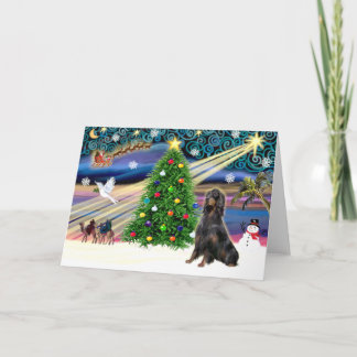 Cartão De Festividades Gordon Setter da Magia de Natal