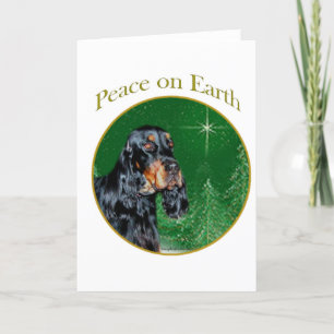 Cartão De Festividades Gordon Setter Peace