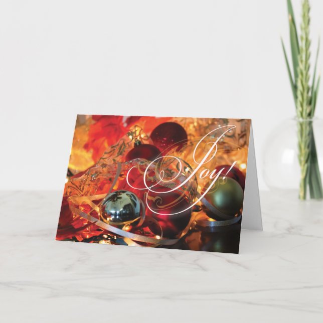 Cartão De Festividades Gorgeous Christmas Card JOY! (Frente)