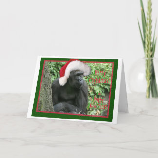 Cartão De Festividades Gorilla Natal