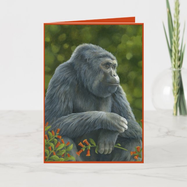 Cartão De Festividades Gorilla Valentine's Card (Frente)