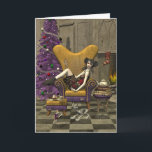 Cartão De Festividades Gothic Christmas Card - "Waiting for Santa"<br><div class="desc">Gothic Christmas Card - "Waiting for Santa" - Digital Art - Greeting:  Have yourself a merry little Christmas.</div>