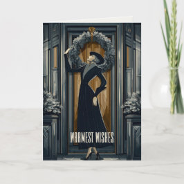Cartão De Festividades Gothic Deco | Grinalda Moderna