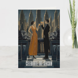 Cartão De Festividades Gothic Deco | Skyline Toast Moderno