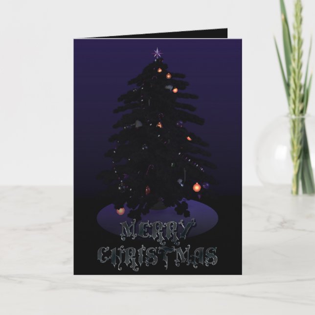 Cartão De Festividades Gothic Holidays - Merry Christmas (Frente)