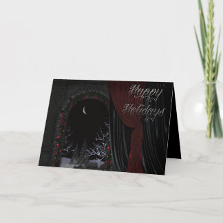 Cartão De Festividades Gothic Holidays - Winter Landscape Doorway