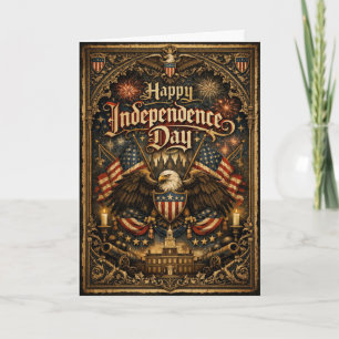 Cartão De Festividades Gótica Americana Feliz Dia da Independência