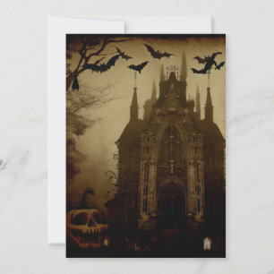 Cartão De Festividades Gótico/Halloween/outono/abóbora