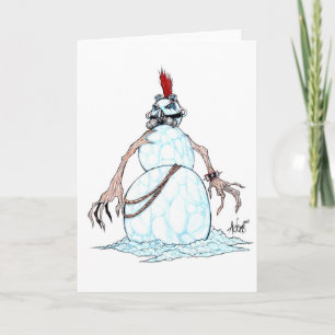 Cartão De Festividades Gótico Punk Snowman