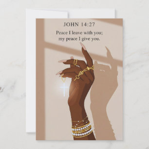 Cartão De Festividades Graça Pacífica João 14:27 Fé