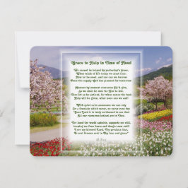 Cartão De Festividades "Graça para ajudar" Christian Poem com cena de Pri