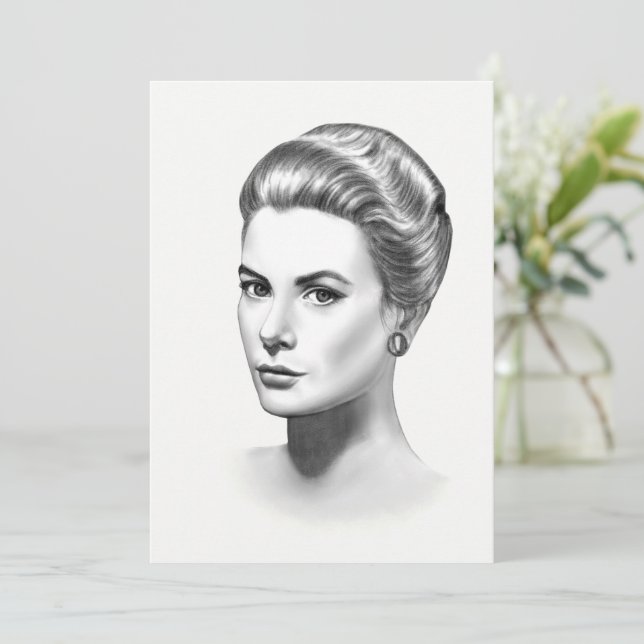 Cartão De Festividades Grace Kelly (Em pé/Frente)