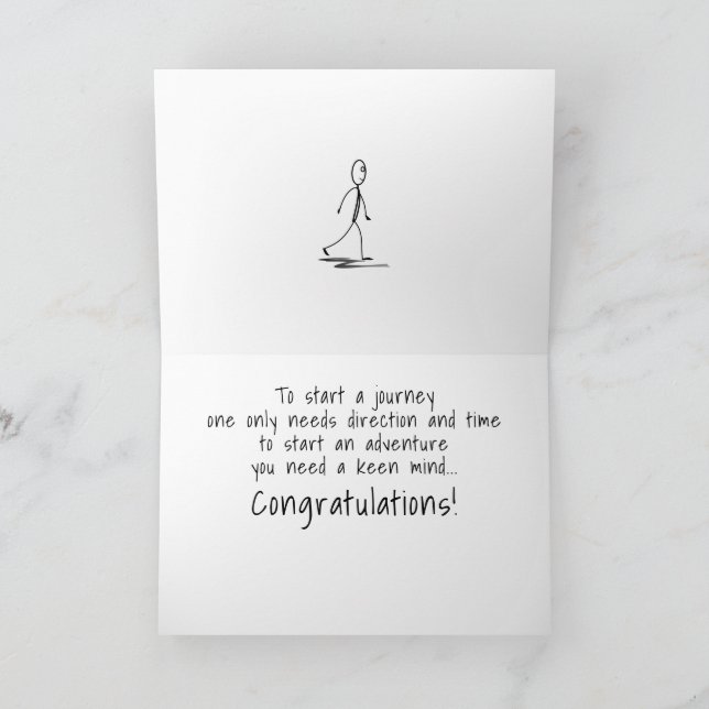 Cartão De Festividades Graduação - Paz De Formando Começa Uma Aventura (Interior)