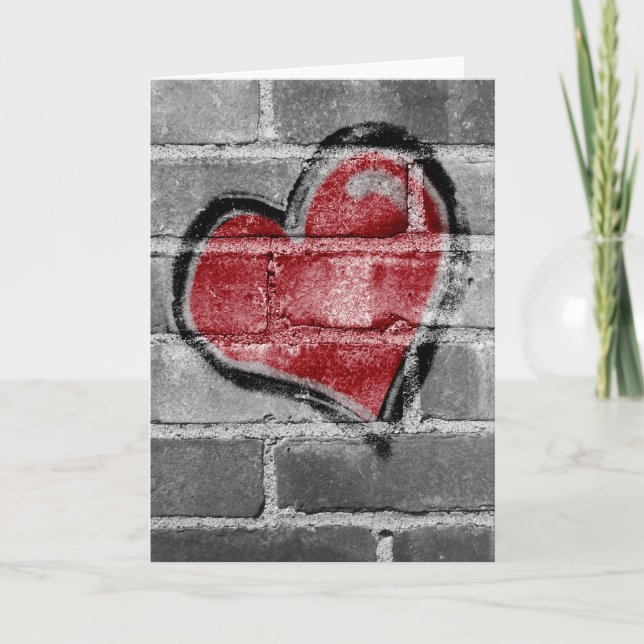 Cartão De Festividades Graffiti Heart (Frente)