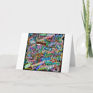 Cartão De Festividades graffiti peace international translation