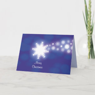 Cartão De Festividades Gráfico de Cometas de Neve Compostas por Azul Cria