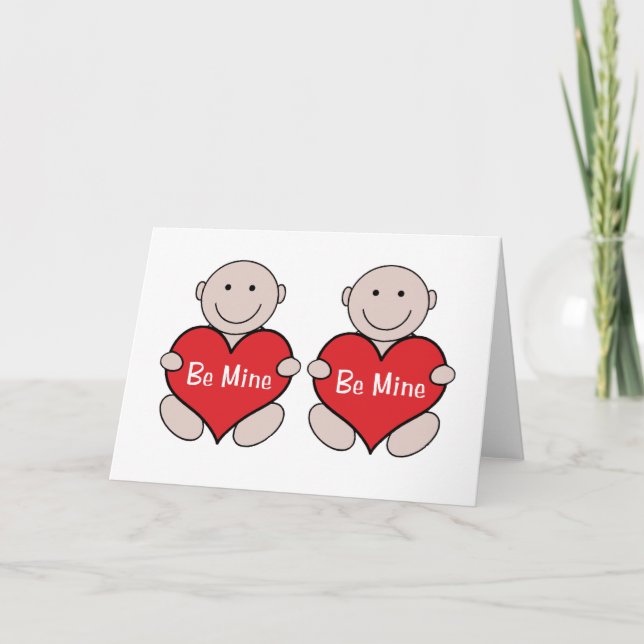 Cartão De Festividades Gráfico do Namorados Gêmeos (Frente)