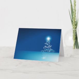 Cartão De Festividades Gráficos azuis para o Natal -