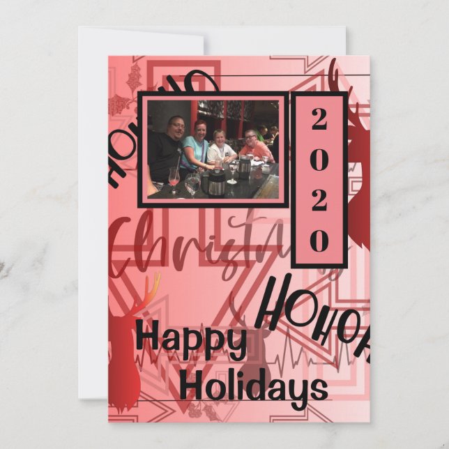 Cartão De Festividades Grafite de Natal (Frente)