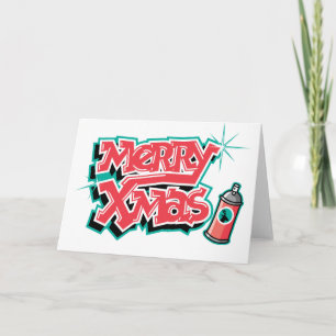 Cartão De Festividades Grafites do Feliz Natal