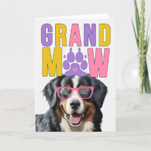 Cartão De Festividades Grand MAW Bernese Mountain Dog Dia dos Avós