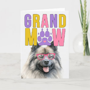 Cartão De Festividades Grand MAW Keeshond Dog Engraçado Dia dos Avós