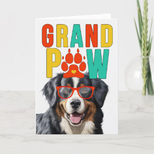 Cartão De Festividades Grand PAW Bernese Mountain Dog Dia dos Avós