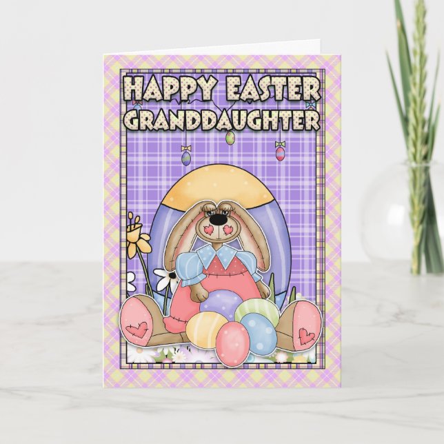 Cartão De Festividades Granddaughter Easter Card - Easter Bunny & Easter (Frente)