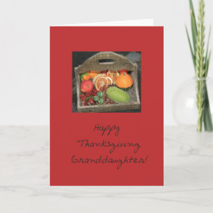Cartão De Festividades Granddaughter Thanksgiving Card