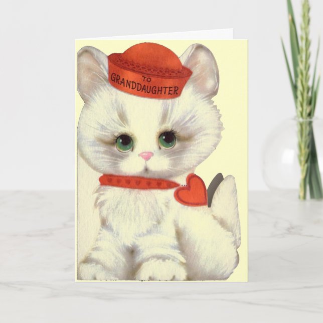 Cartão De Festividades Granddaughter Valentine's Greeting Card (Frente)