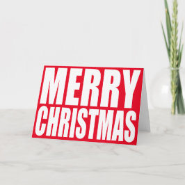 Cartão De Festividades Grande Bloco Branco Feliz Natal