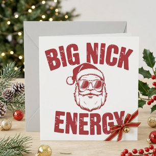 Cartão De Festividades Grande Citação Engraçada de Natal do Papai Noel co