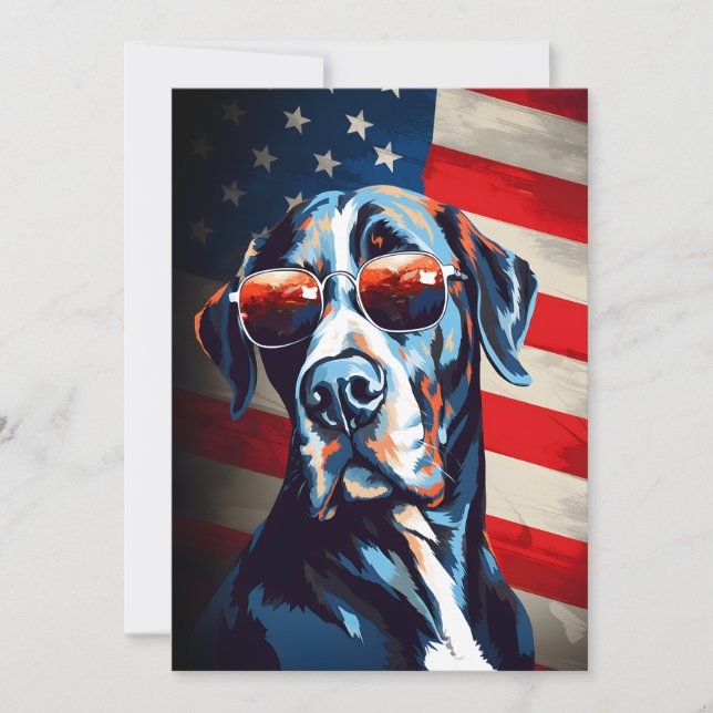 Cartão De Festividades Grande Dia 4 de julho Dia da Independência (Frente)