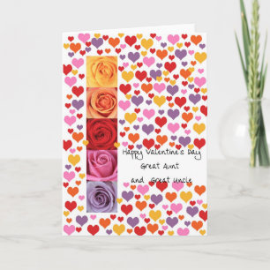 Cartão De Festividades Grande dia dos namorados da tia & da tia Colored